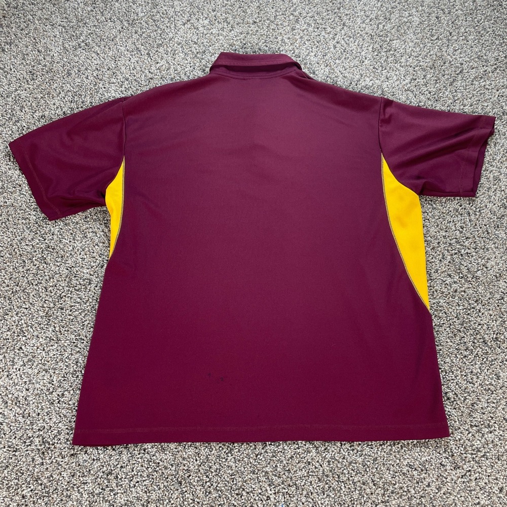 Nike Men's XXL Team Arizona State Sun Devils Polo Shirt Maroon ASU Sparky Mascot - Picture 3 of 9